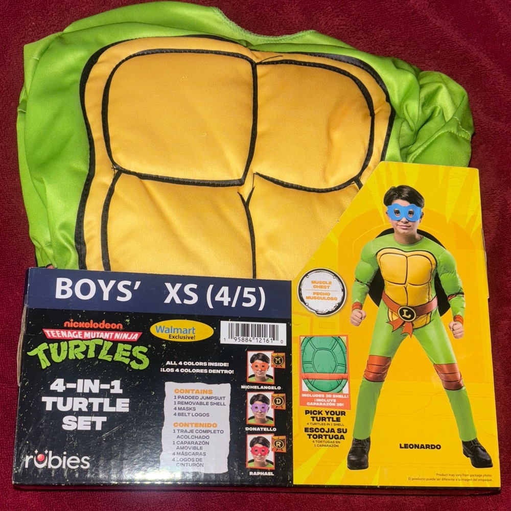 Nickelodeon Teenage Mutant Ninja Turtles Costume‎ Set - Green and Yellow